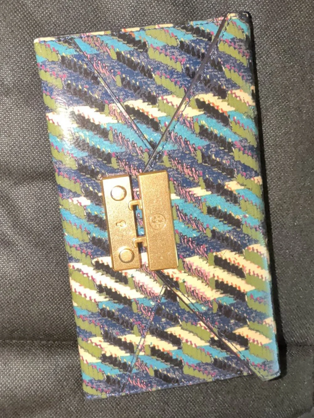 Tory Burch Juliette Print Patent Envelope Wallet Clutch